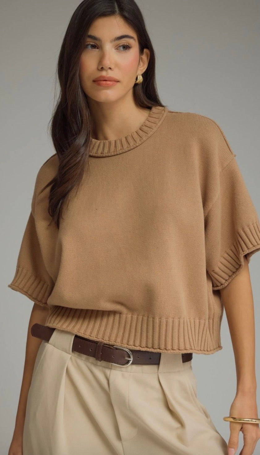 Camel knit sweater