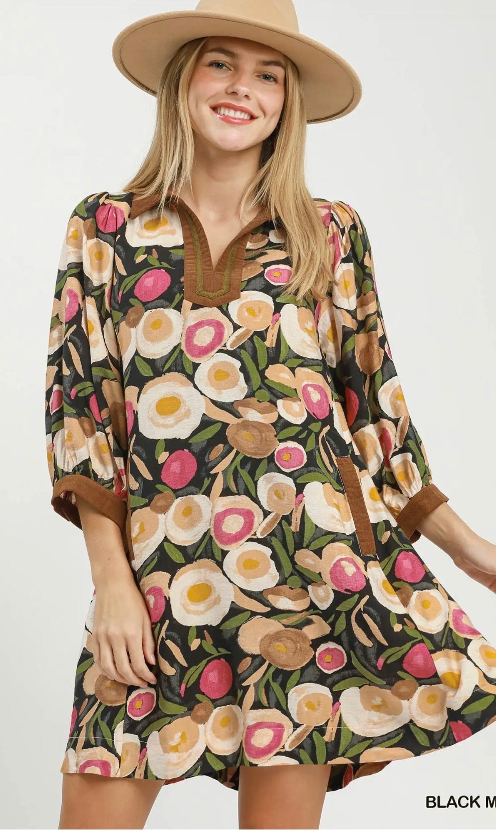 Fall floral dress