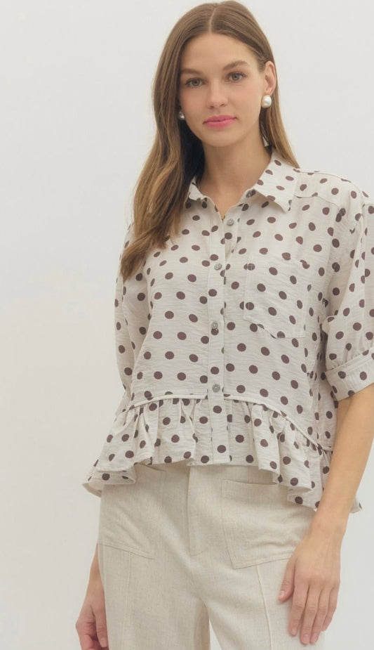 Cream dot top