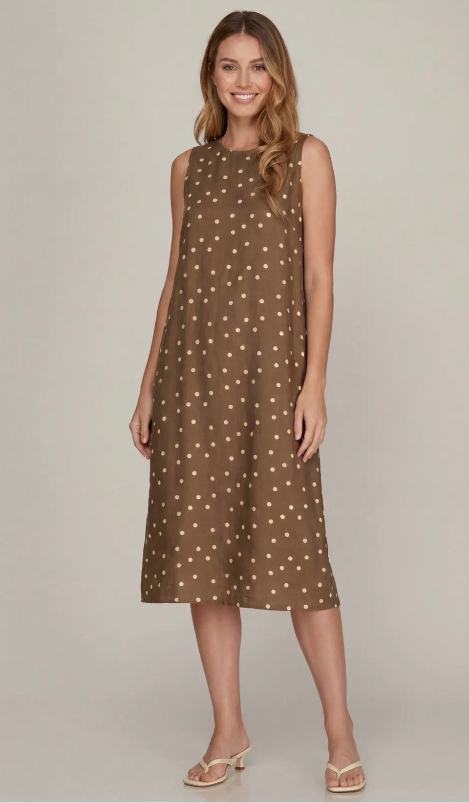 Brown dot dress