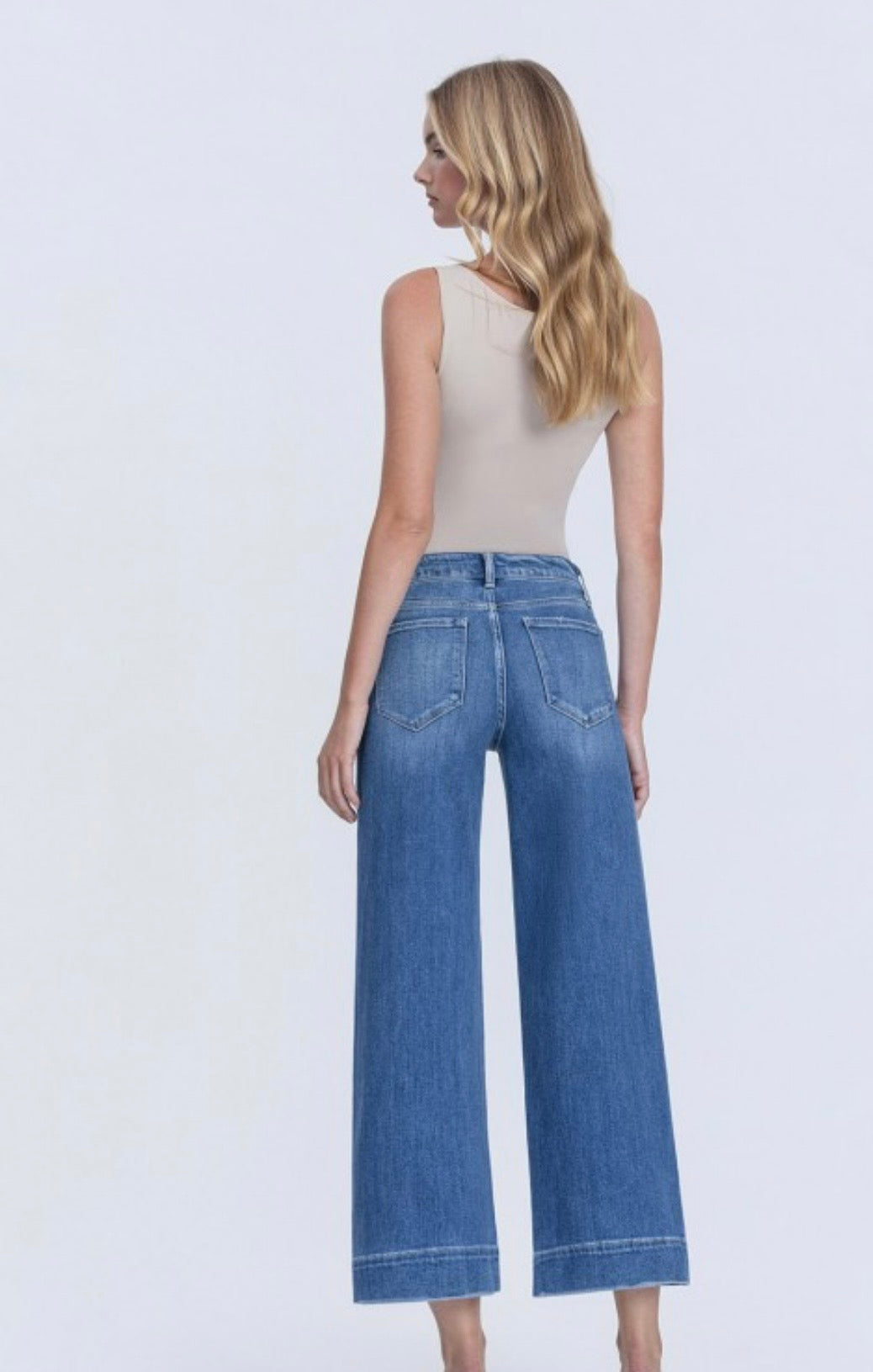 Flying monkey highrise crop wide jeans