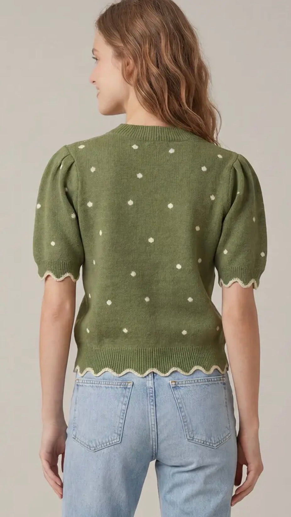 Olive dot sweater