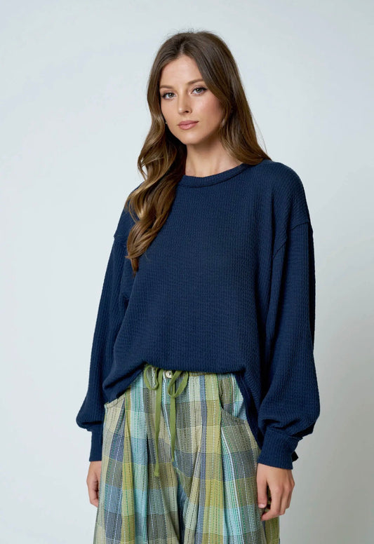 Libby textured knit top