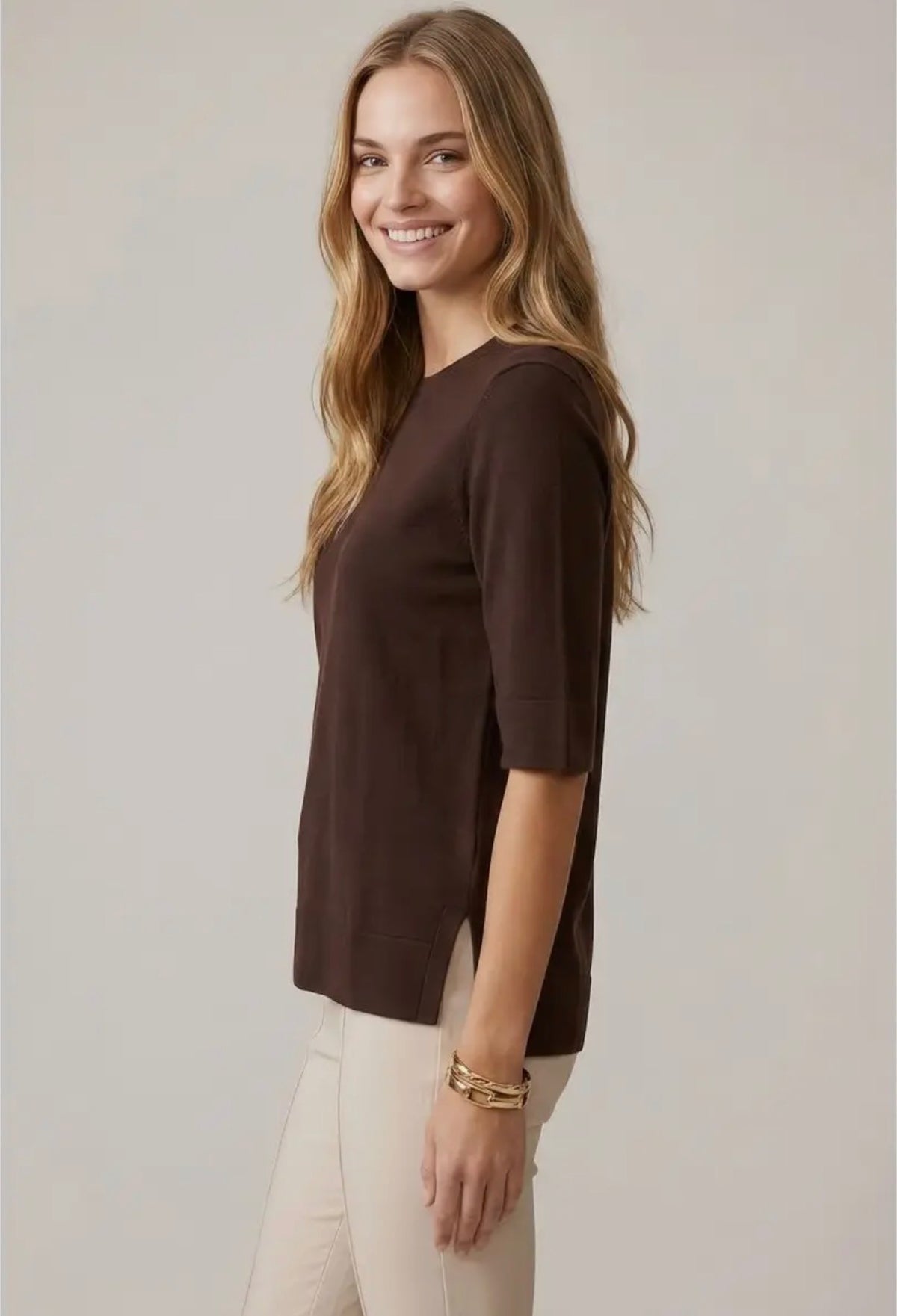 Espresso knit top
