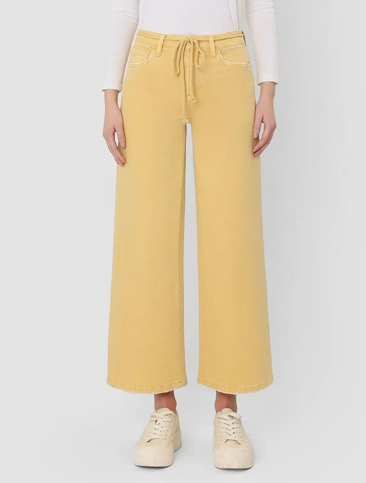 Vervet marigold HW crop wide jeans