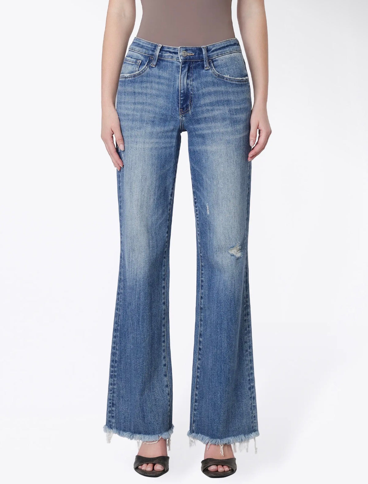 Lovervet highrise distressed vintage flare