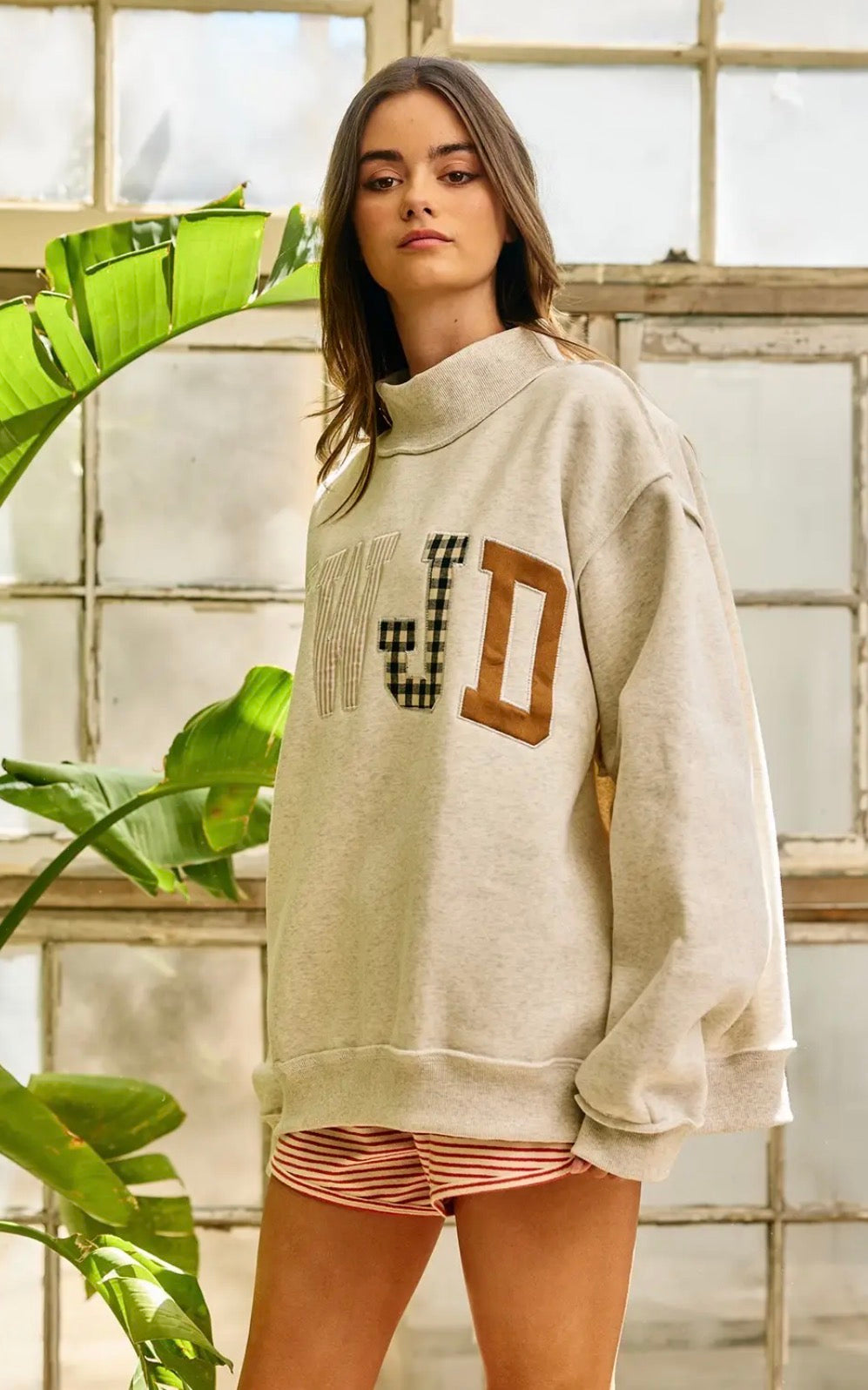 WWJD mock neck sweatshirt