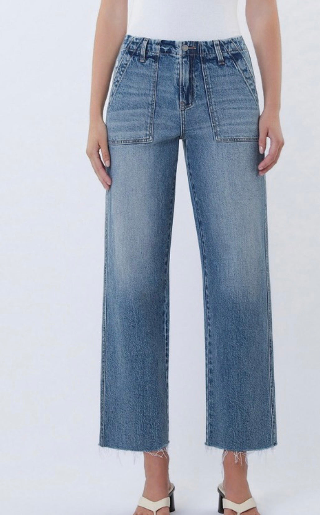Vervet highrise slim wide jeans