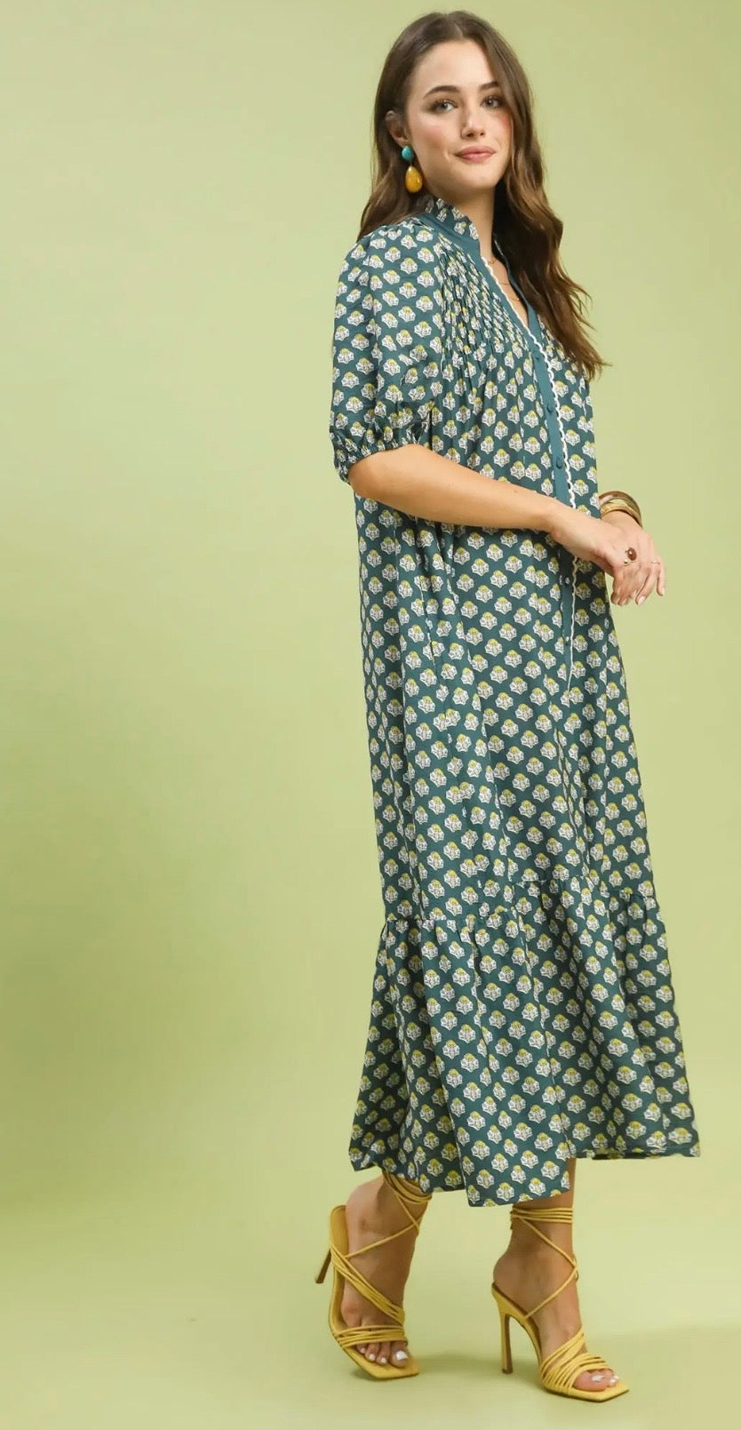 Teal mix dress