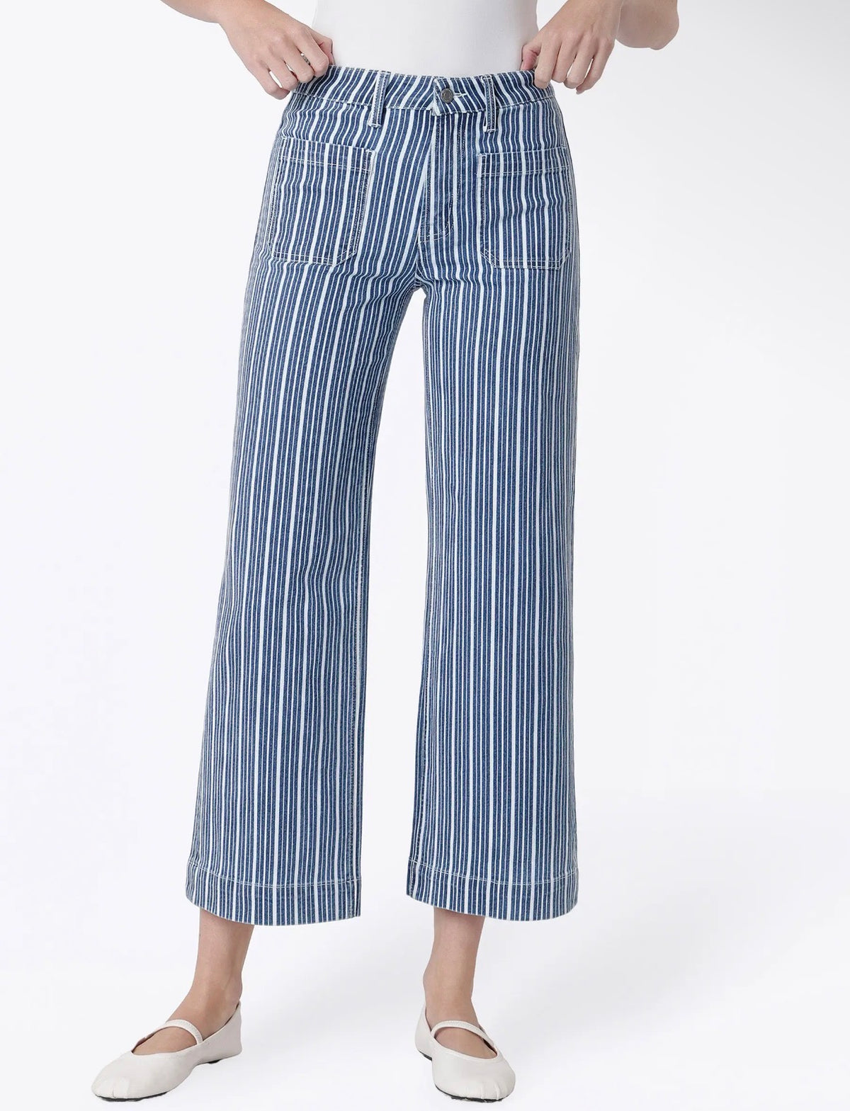 Vervet highrise stripe wide leg
