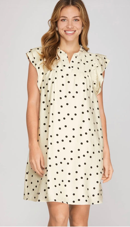 Black dot dress