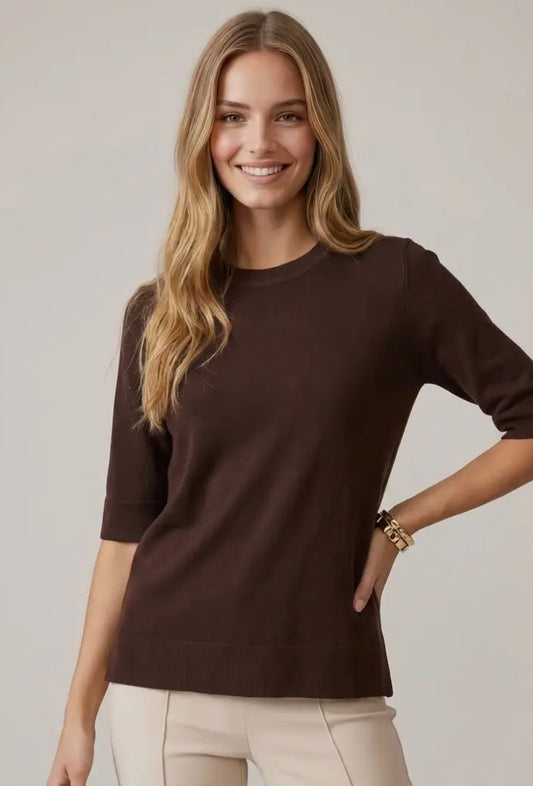 Espresso knit top