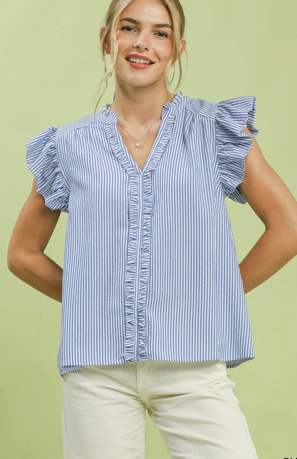Blue stripe blouse
