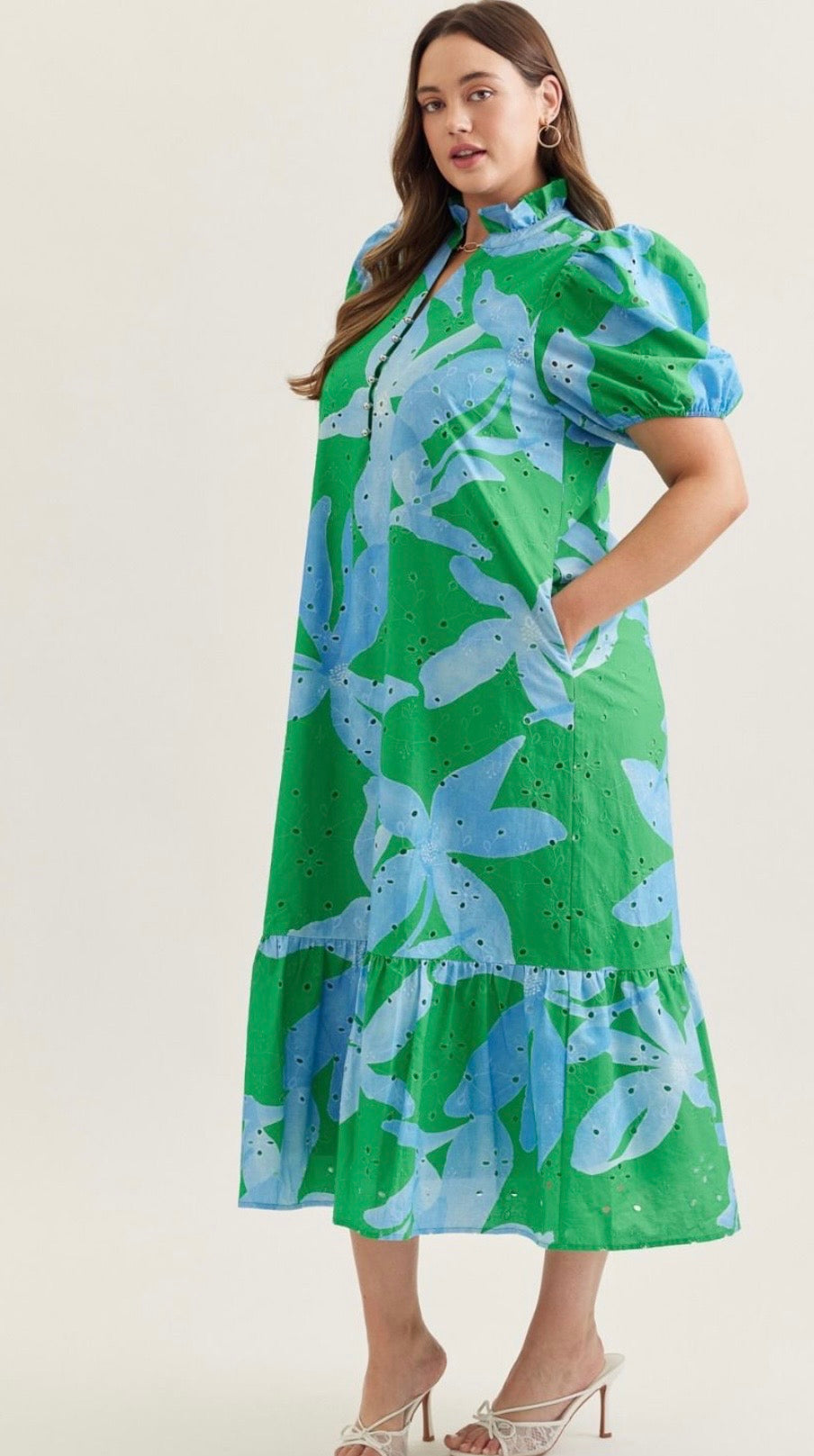 Blue Hawaiian curvy dress