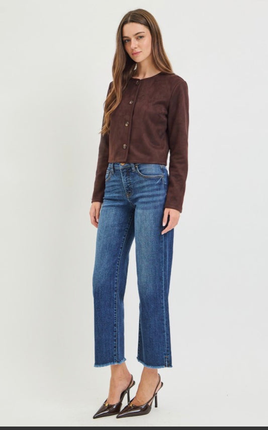 Risen highrise cropped straight jean