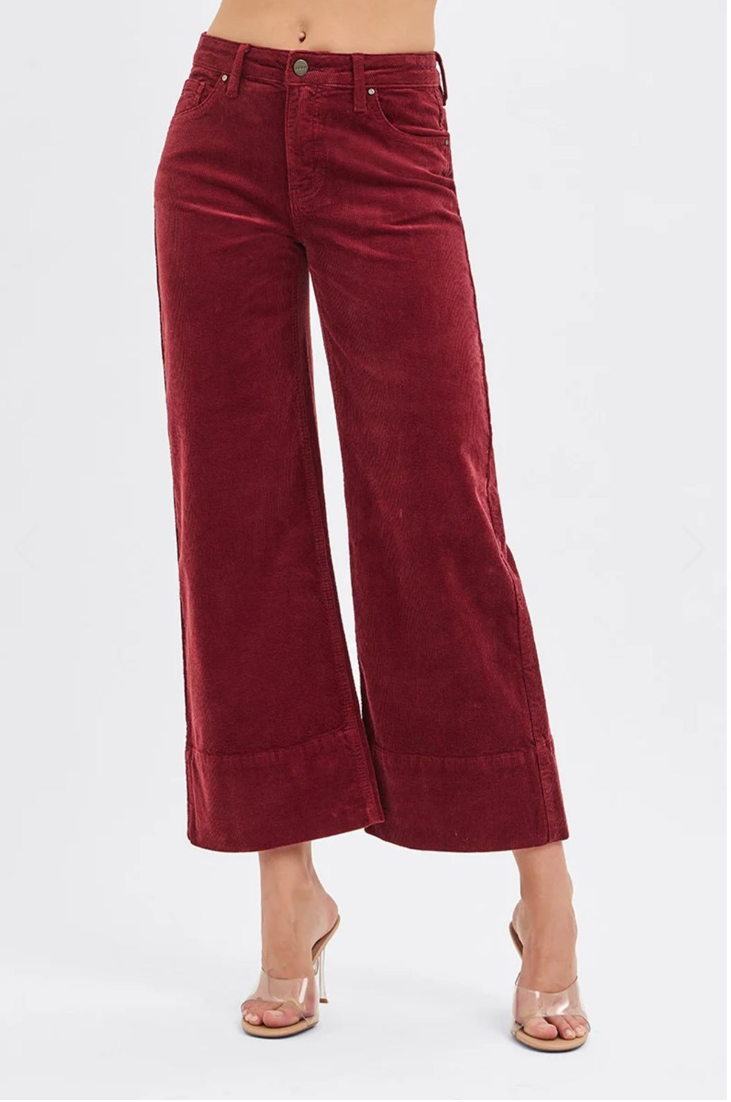 Risen wine crop wide corduroy