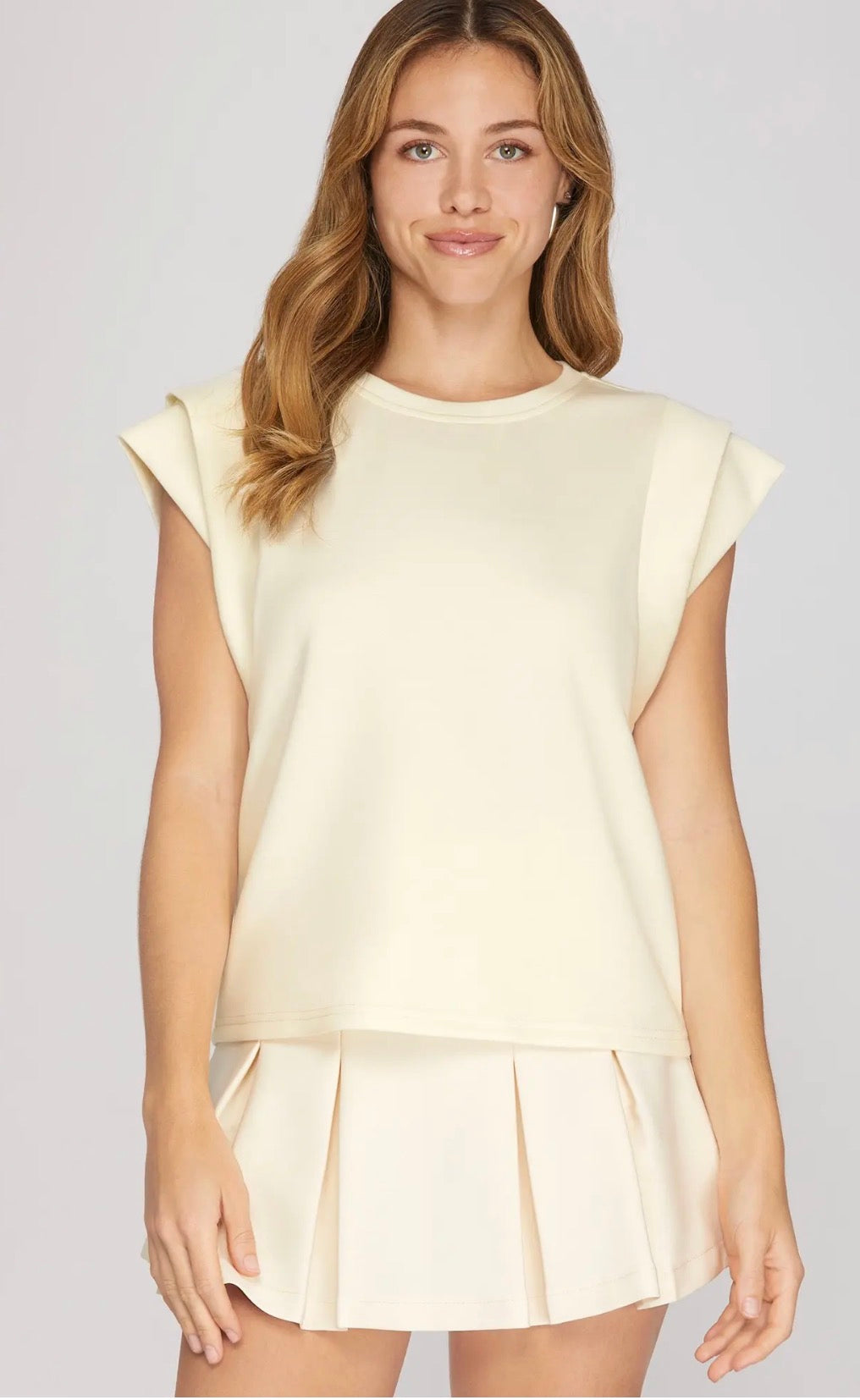 Double banded sleeve tops