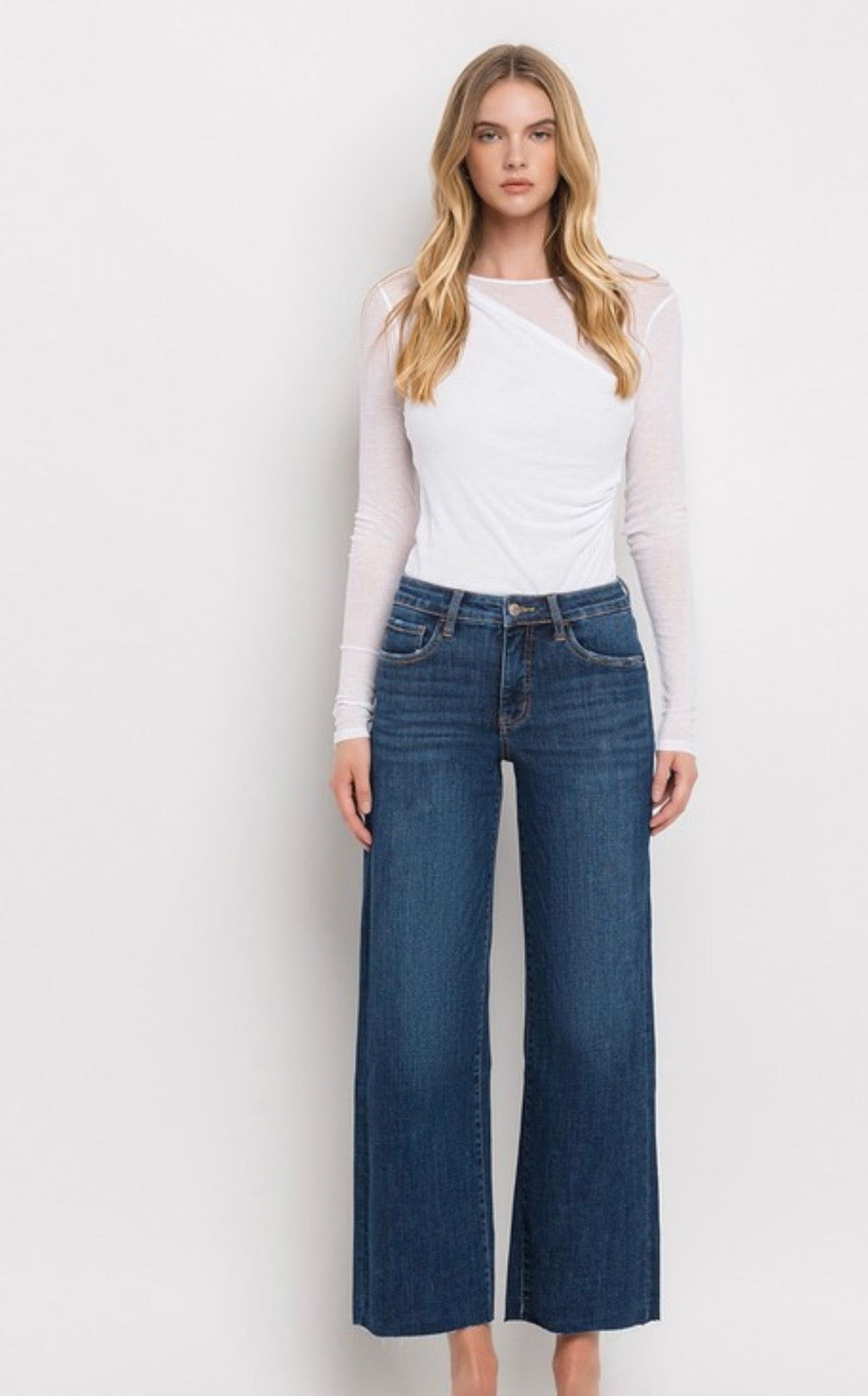 Lovervet midrise wide leg