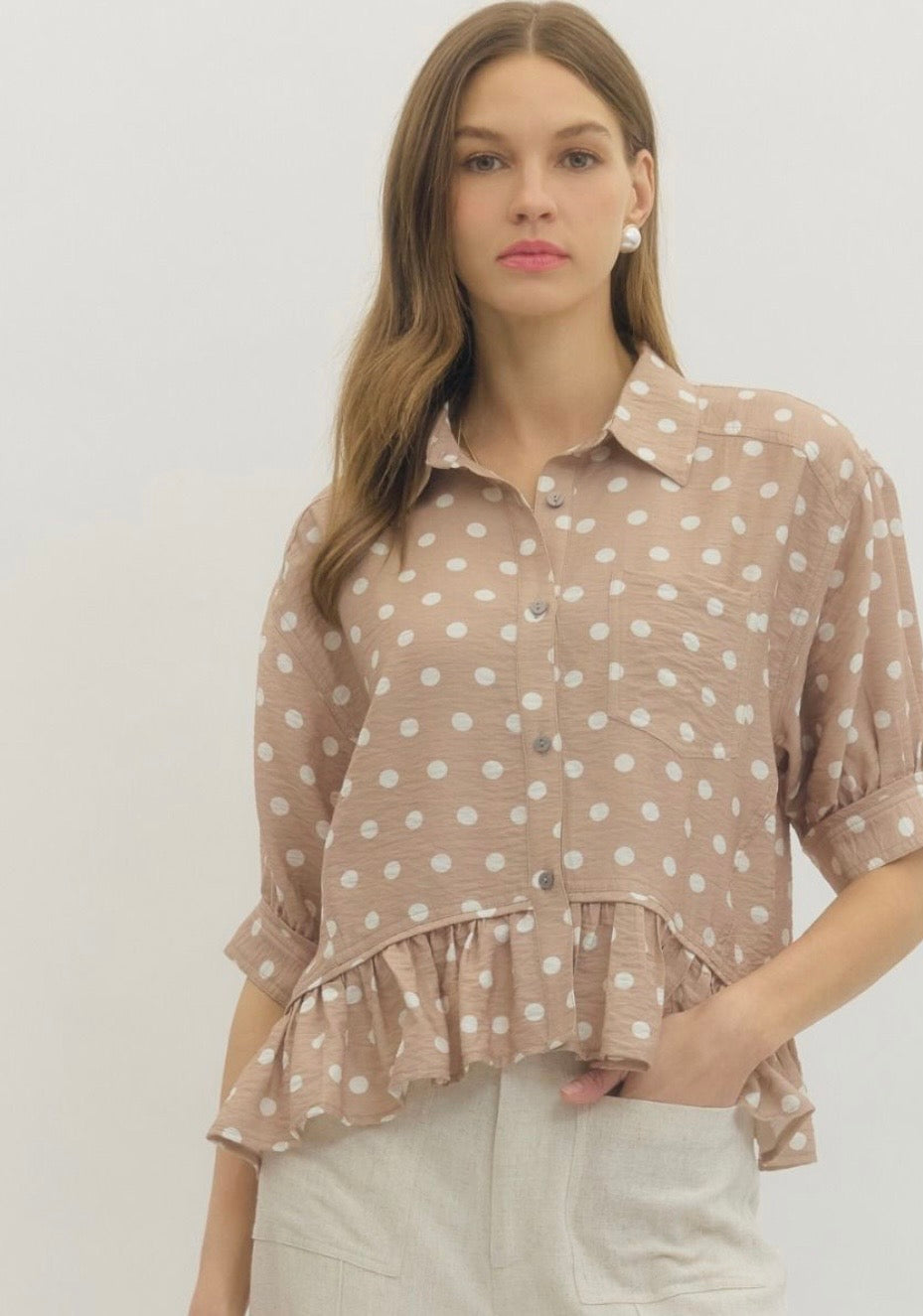 Sand dot blouse