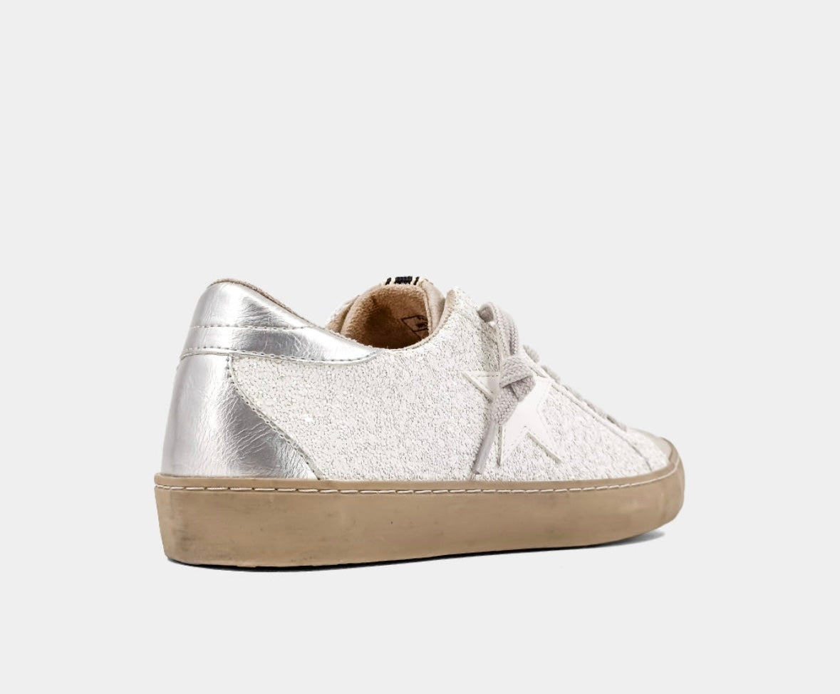 Paula white glitter sneakers