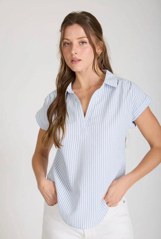 Light blue stripe top