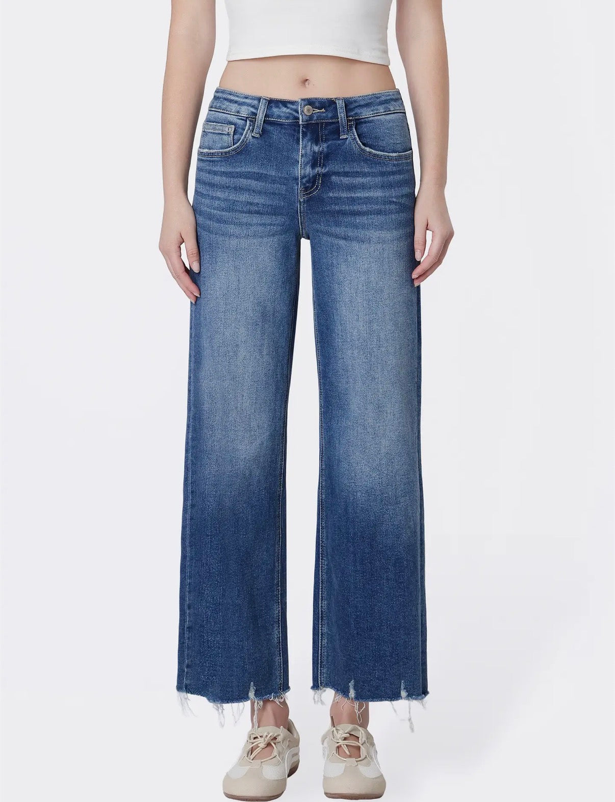Lovervet midrise ankle wide leg