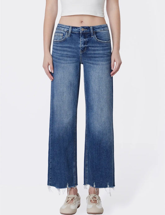 Lovervet midrise ankle wide leg