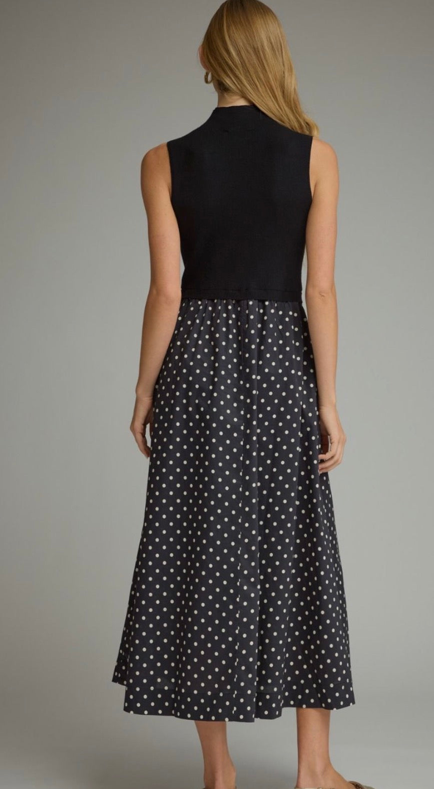 Sarah Black dot dress
