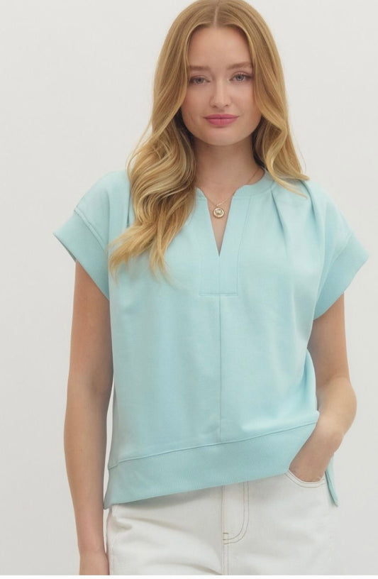 Carly top lt blue