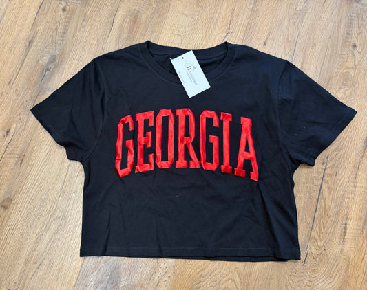 GA metallic crop top