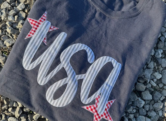 USA star patch tee