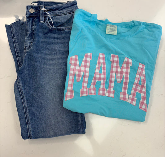 Mama gingham tee