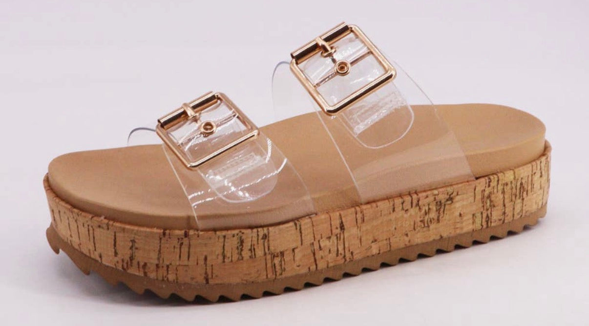 Clear wedge sandal